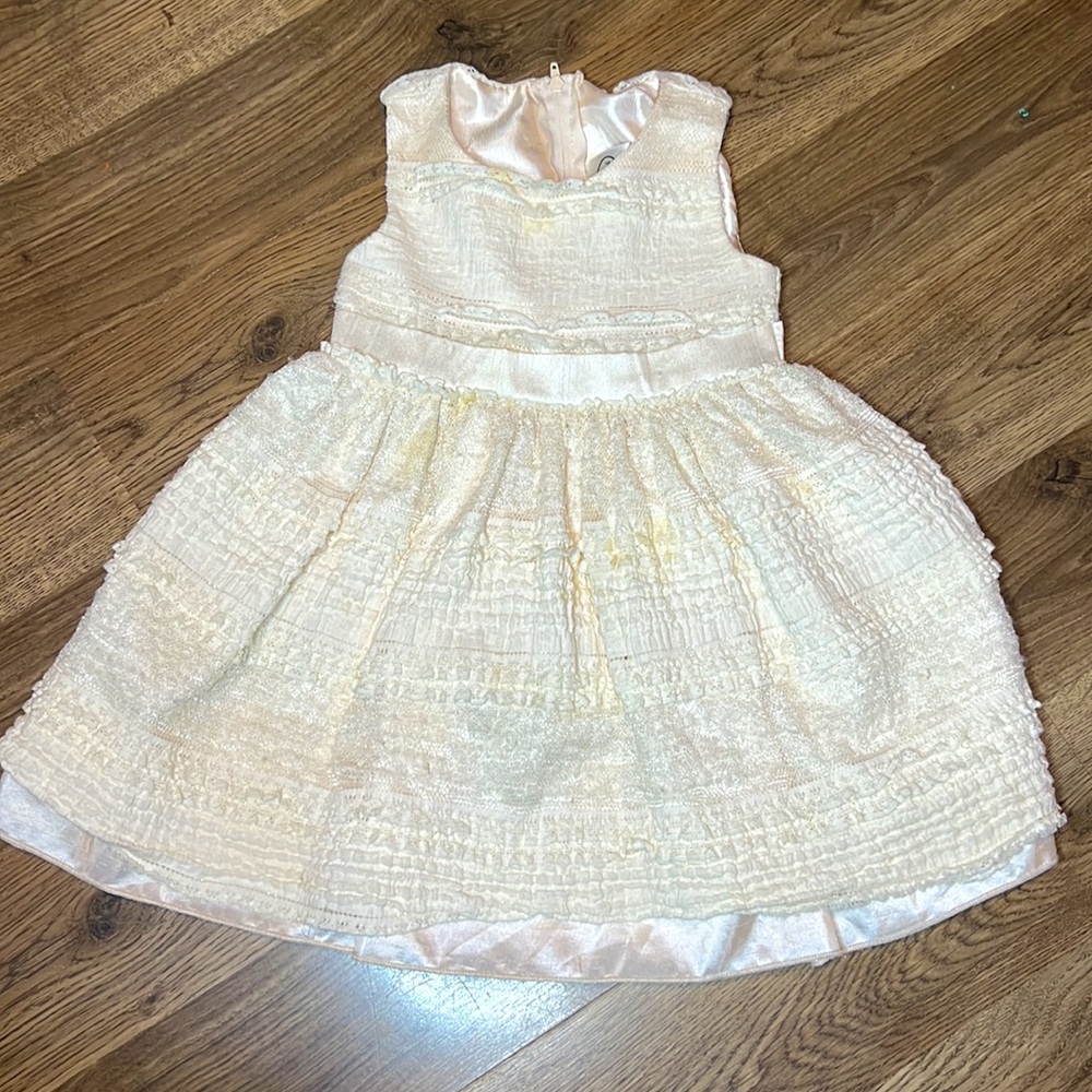 Dimples Lacey Ivory Dress Size 12 Months